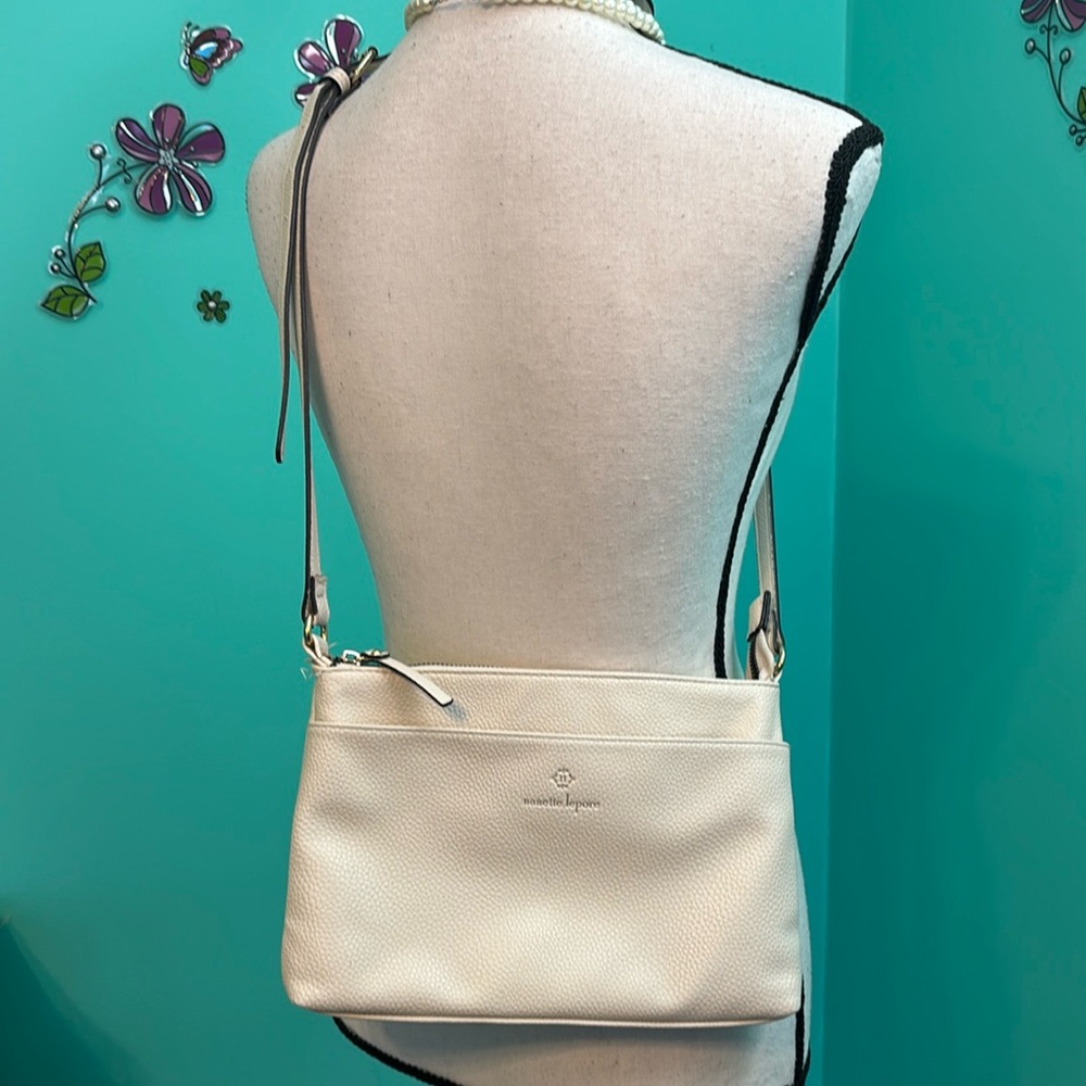 Nanette Lepore cream Crossbody Purse